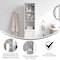 Flash Furniture Vega Freestanding Linen Tower Storage Cabinet w/Magnetic Close Door, In-Cabinet Adjustable Shelf FS-VEGA-BATH-2-WH-GG - alternate 4